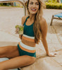 Ensemble Bikini Taille Haute à Coupe Colorblock pour Femmes - Emilia Lane