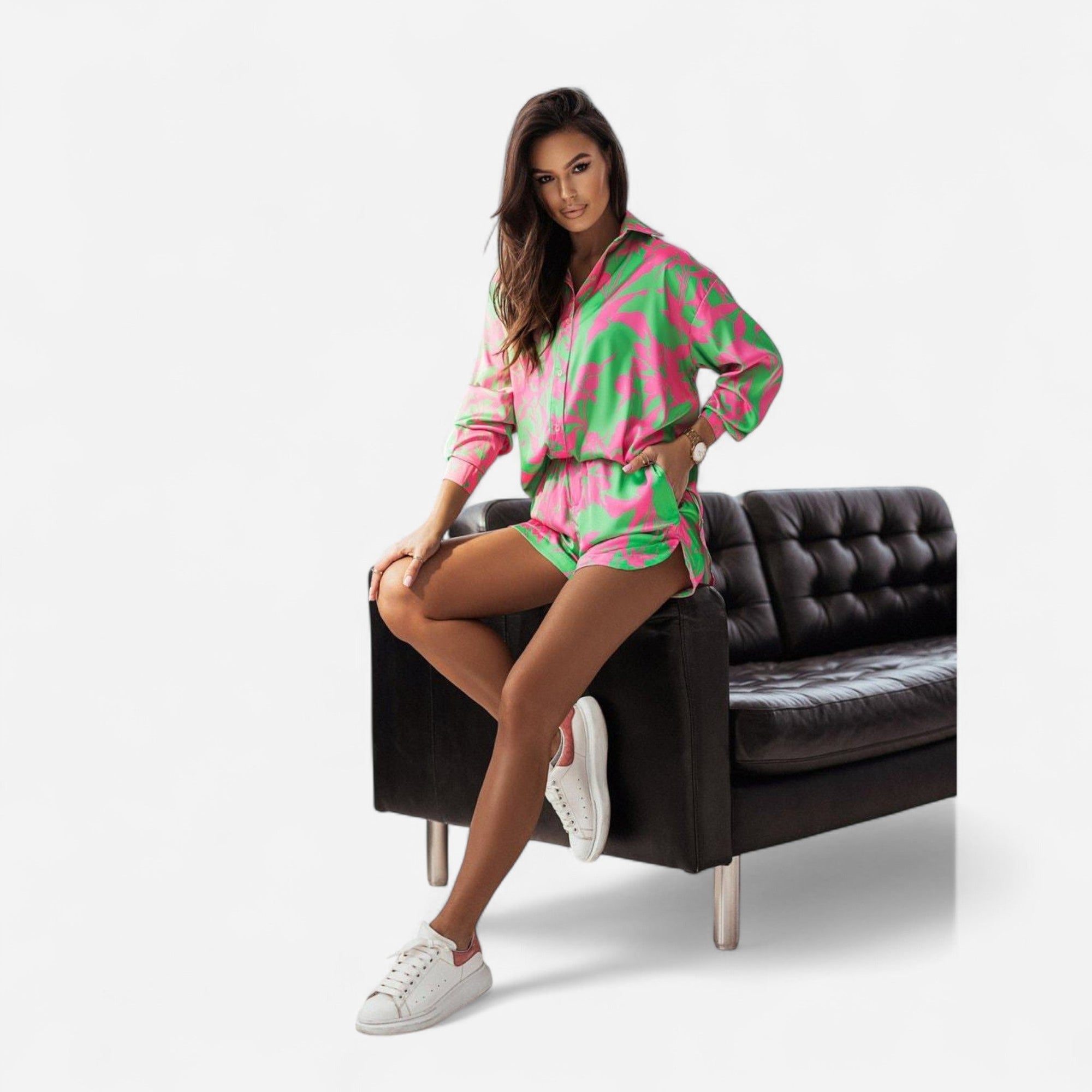 Ensemble Chemise Boutonnée et Shorts pour Femme - Emilia Lane