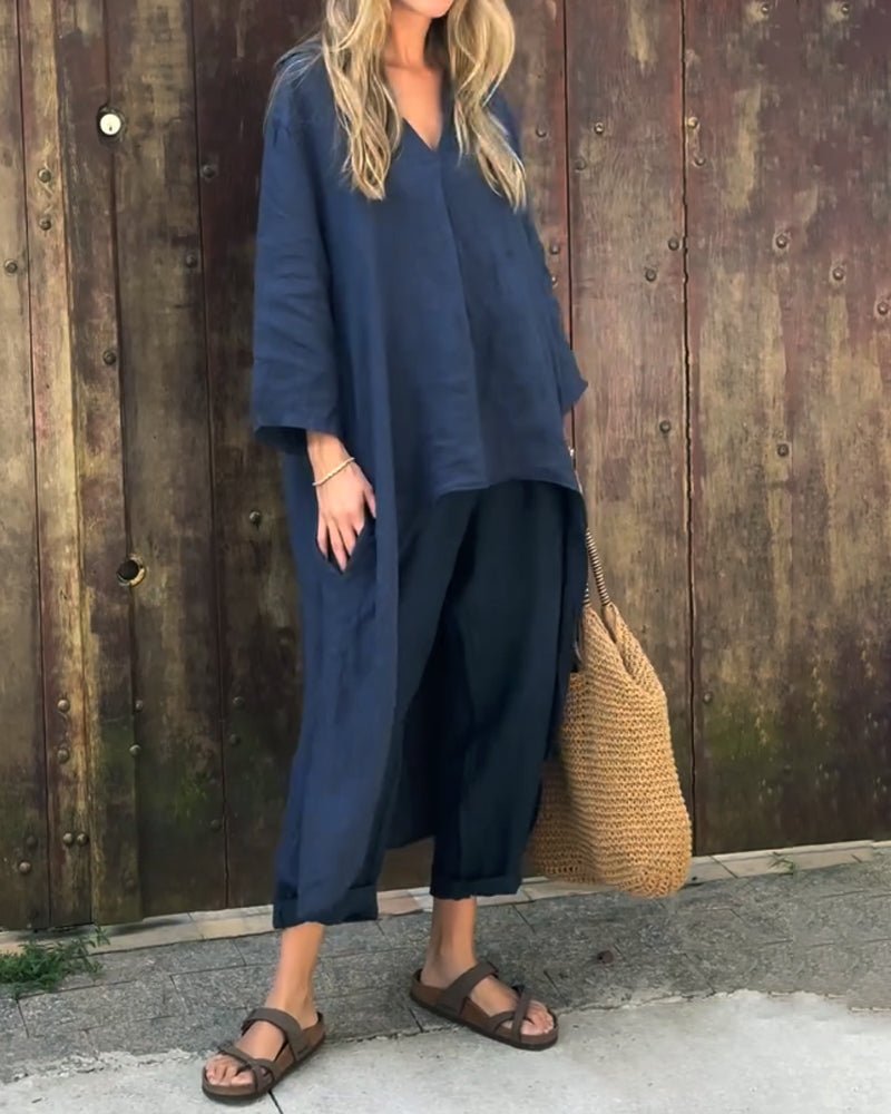 Ensemble Deux - Pièces Élégant et Confortable Bleu Marine - Emilia Lane