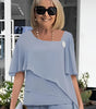 Elegant Two-Piece Set with Flutter Sleeves for Women | Ideal for Spring