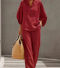Flowy Batwing Sleeve Set with High-Waisted Pants for Women | Ideal for Summer