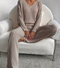 Ensemble Lounge Tricot Détente à Col V pour Femmes - Emilia Lane