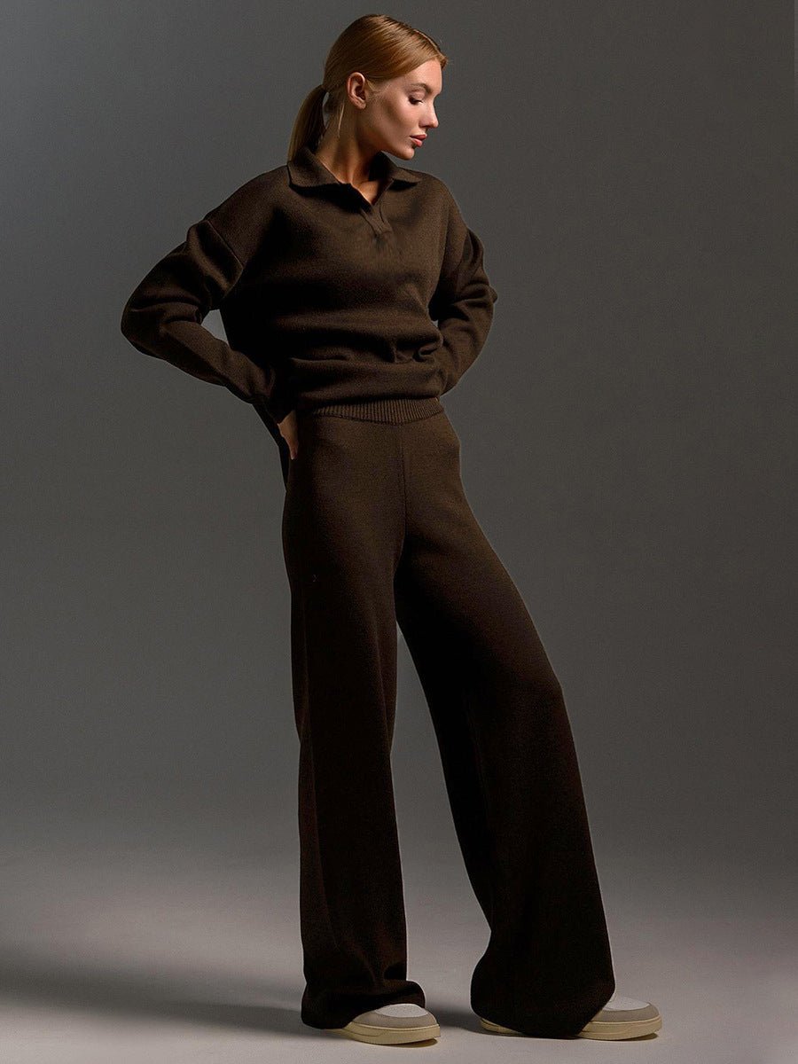 Ensemble Pantalon à Col Polo pour Femmes - Emilia Lane