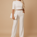 Ensemble Top et Pantalon Tailleur pour Femmes - Emilia Lane