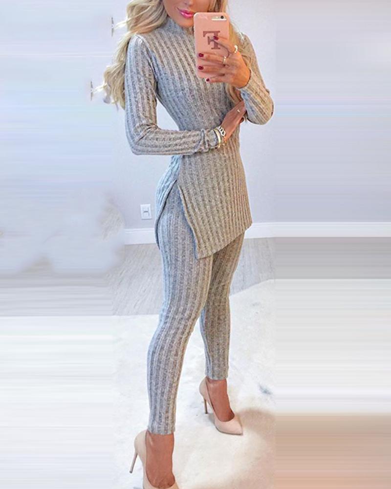 Ensemble Top Split et Pantalon pour Femme - Emilia Lane