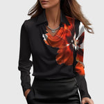 Long Sleeve Satin Blouse for Women