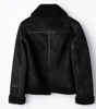 Women's Loose-Fit Suede Aviator Jacket with Belt