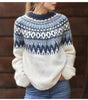 Winter Nordic Pattern Pullover for Women
