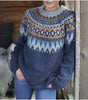 Winter Nordic Pattern Pullover for Women