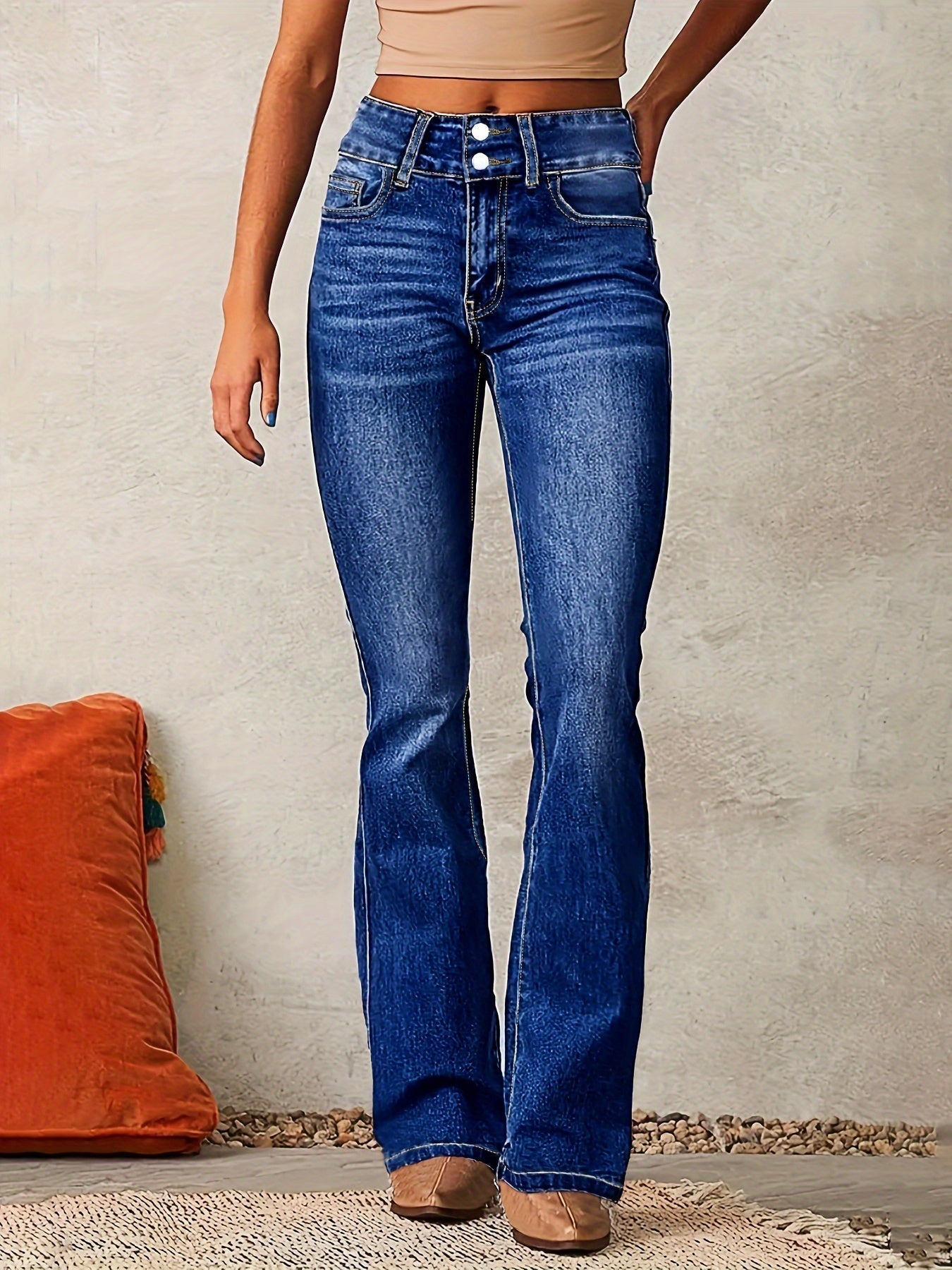 Cotton Flared Jeans for Women