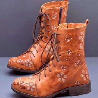 Retro Embroidered Boots for Women