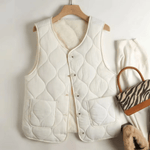 Quilted and Warm Sleeveless Vest for Women
