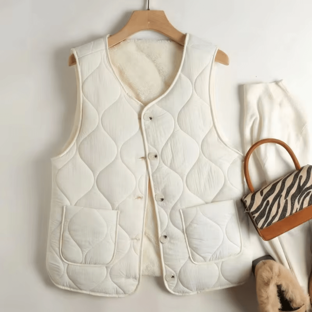Quilted and Warm Sleeveless Vest for Women