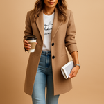 Elegant Long Wool Coat for Women