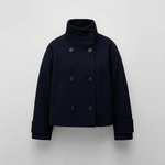 Elegant Short Coat with Double Breasting for Women