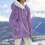 Oversized Fleece Hoodie Jacket for Women