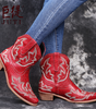 Women's Santiag Ankle Boots with Heel