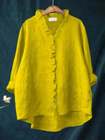Short-sleeve printed blouse for women