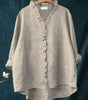 Short-sleeve printed blouse for women