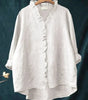 Short-sleeve printed blouse for women