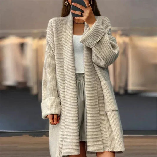 Oversized Cardigan with Front Opening for Women
