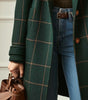 Plaid Wool-Effect Fabric Coat for Women