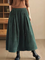 Jupe Maxi en Velours Côtelé pour Femme - Emilia Lane