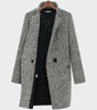 Long Houndstooth Pattern Coat for Women