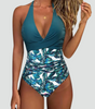 One-Piece Swimsuit with V-Neck Sculpting Design for Women | Perfect for Summer