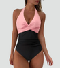 One-Piece Swimsuit with V-Neck Sculpting Design for Women | Perfect for Summer