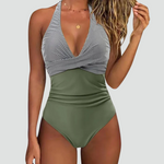 One-Piece Swimsuit with V-Neck Sculpting Design for Women | Perfect for Summer