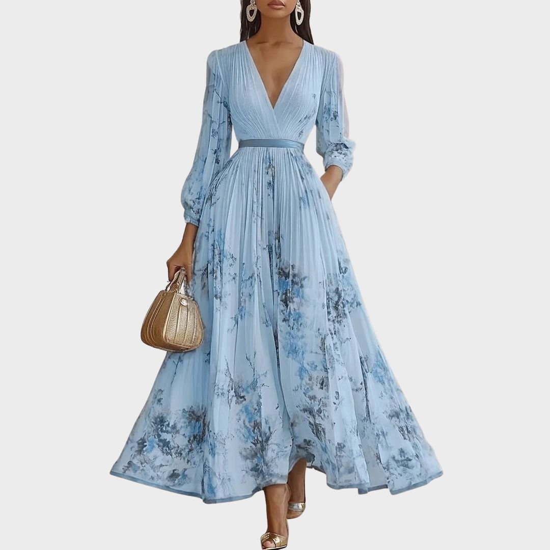 Longue robe plissée pour femmes - Emilia Lane