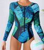 Maillot de Bain Longues Manches à Imprimé pour Femme - Emilia Lane