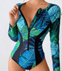 Maillot de Bain Longues Manches à Imprimé pour Femme - Emilia Lane