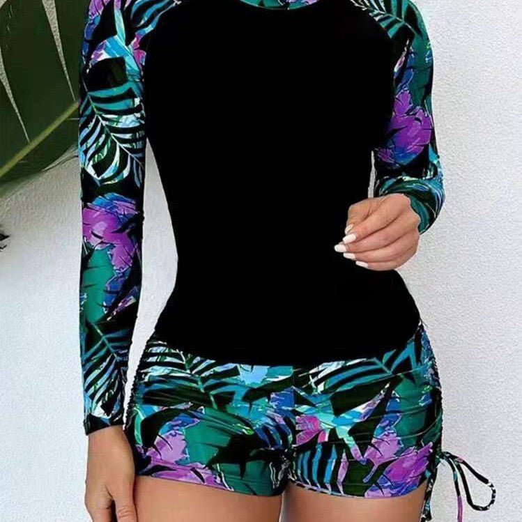 Maillot de Bain Manches Longues Taille Haute pour Femme - Emilia Lane