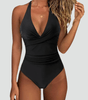 Maillot de Bain Une Pièce Sculptant Décolleté en V pour Femme | Idéale pour l'Été - Emilia Lane