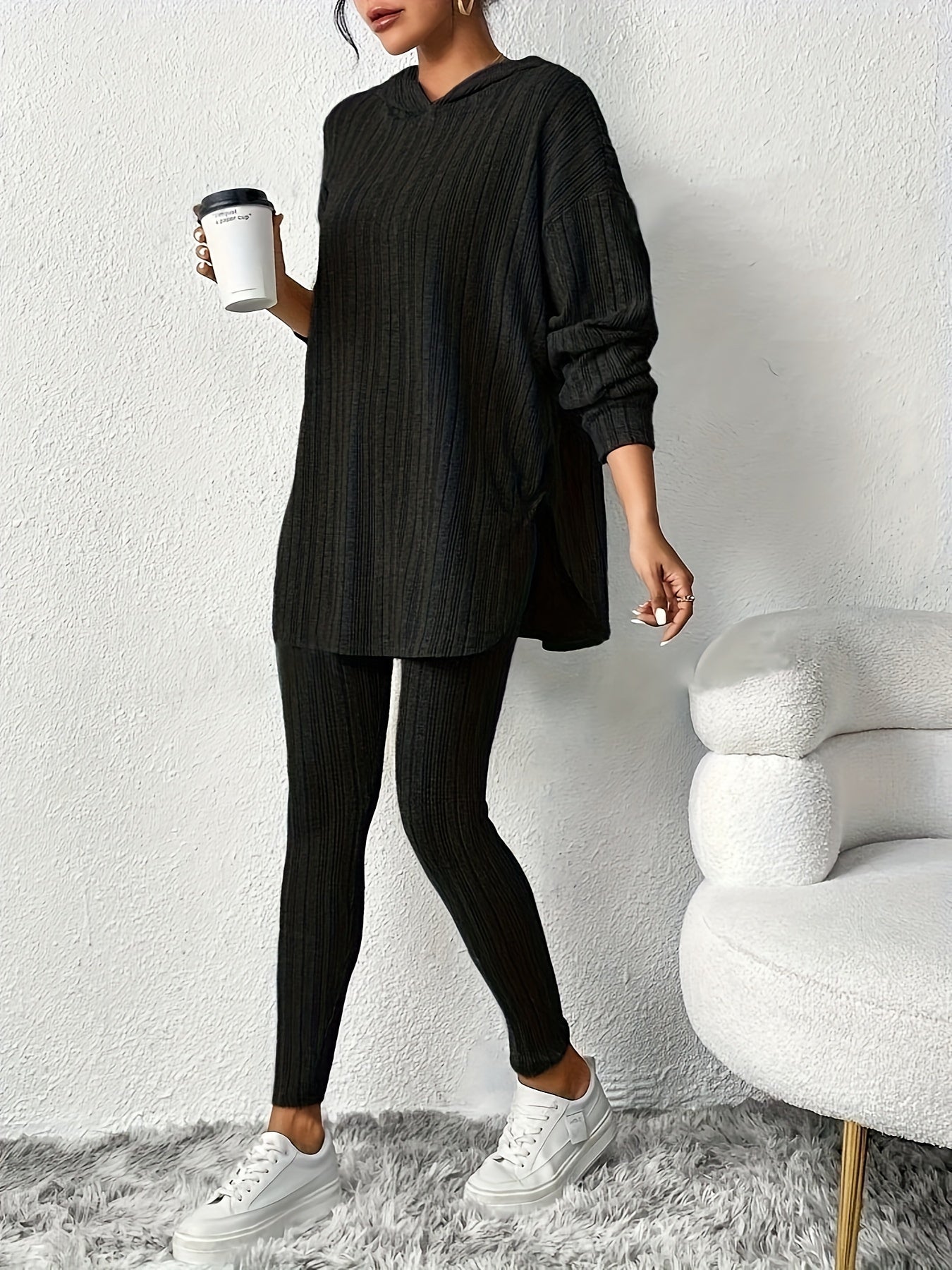Women's Ribbed Knit Lounge Set