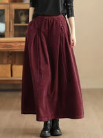 Corduroy Maxi Skirt for Women