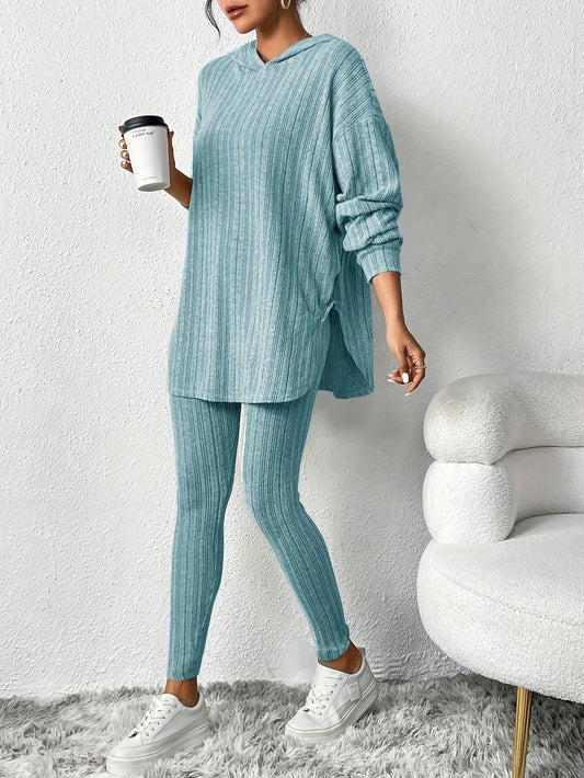 Women's Ribbed Knit Lounge Set