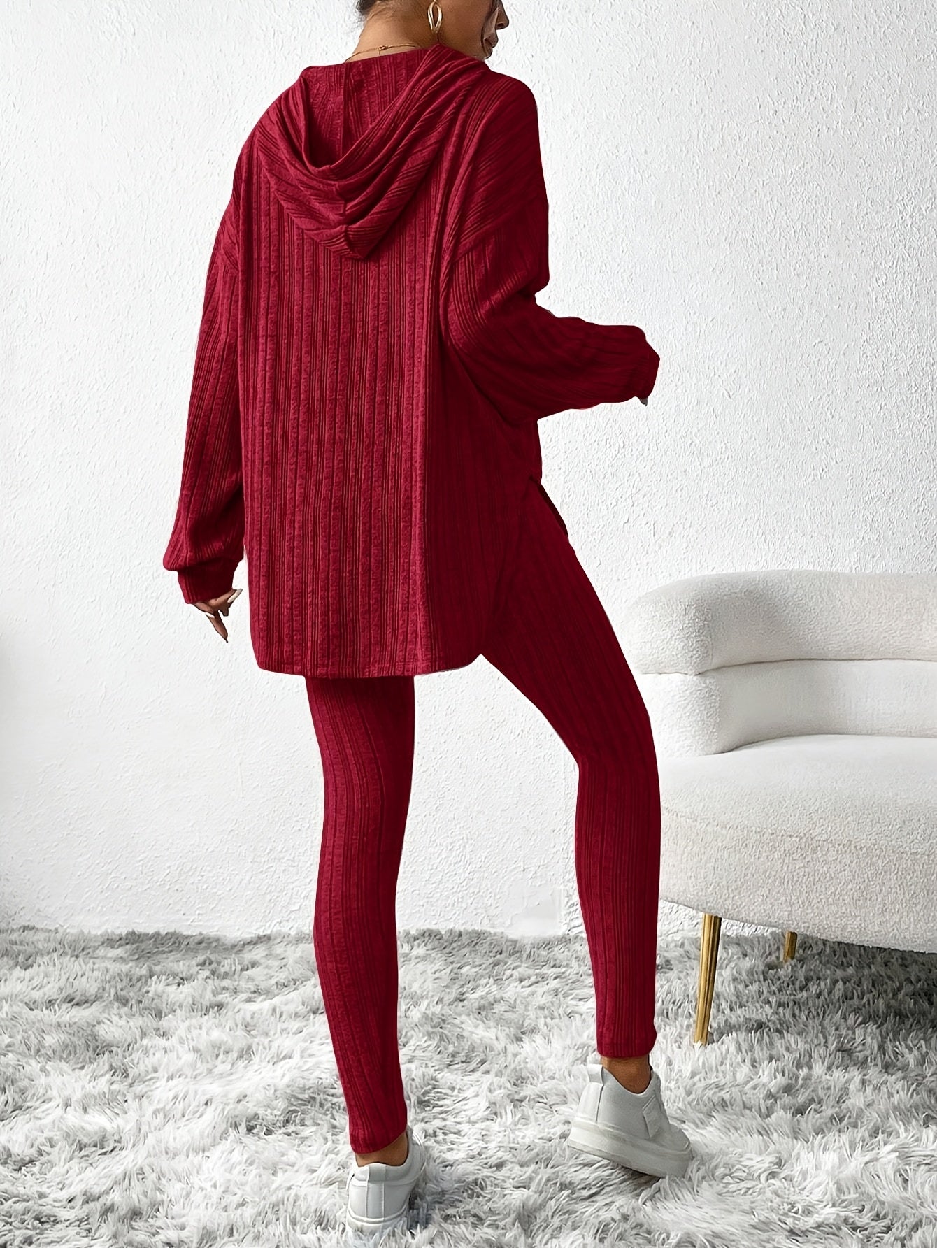 Women's Ribbed Knit Lounge Set