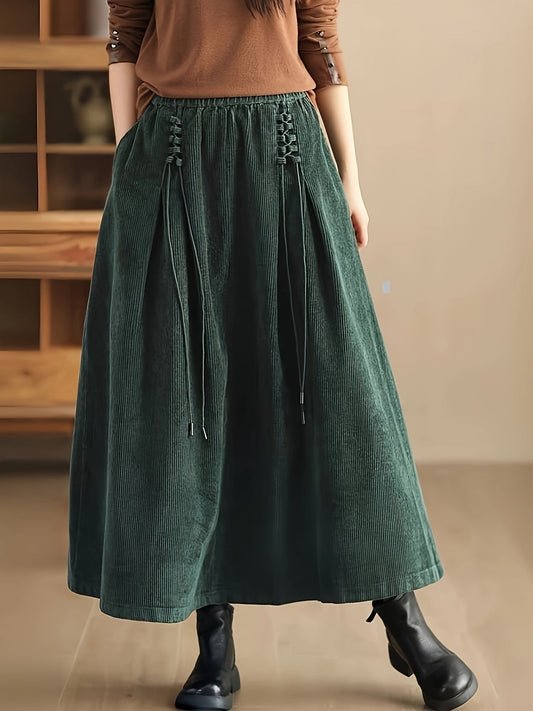 Maxi Fluid Skirt with Laces for Women