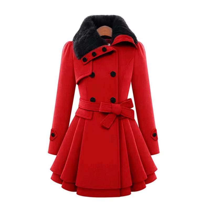 Manteau à Col en Fausse Fourrure pour Femmes - Emilia Lane