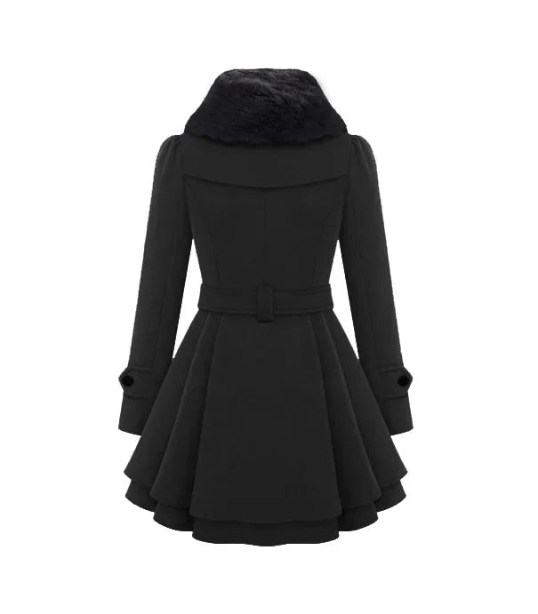 Manteau à Col en Fausse Fourrure pour Femmes - Emilia Lane