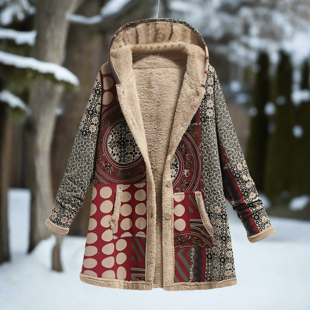 Manteau ample en mélange lin - coton pour femme - Emilia Lane