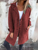 Manteau boutonné à col tailleur pour Femmes - Emilia Lane