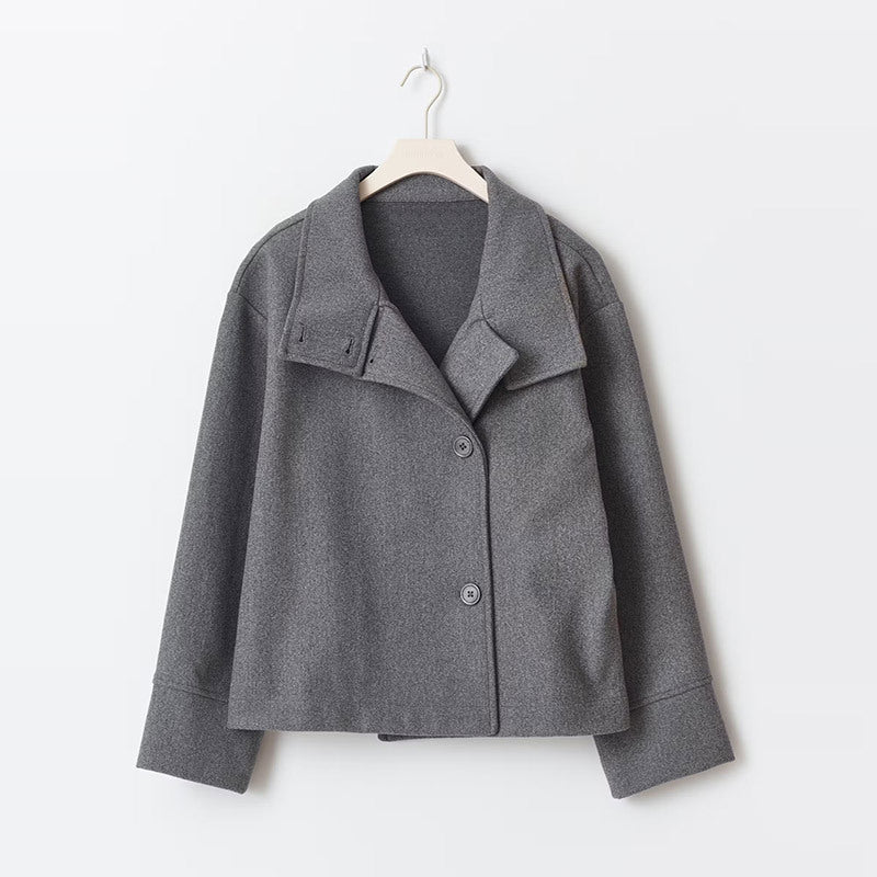 Manteau Court Élégant à Double Boutonnage pour Femmes - Emilia Lane