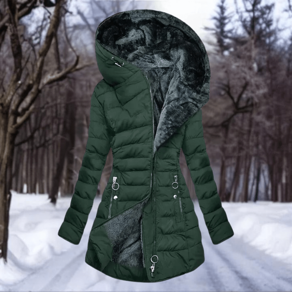 Manteau d'Hiver Long à Capuche pour Femmes - Emilia Lane
