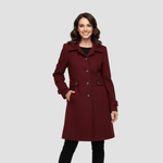 Manteau Élégant Mi - Long pour Femme - Emilia Lane