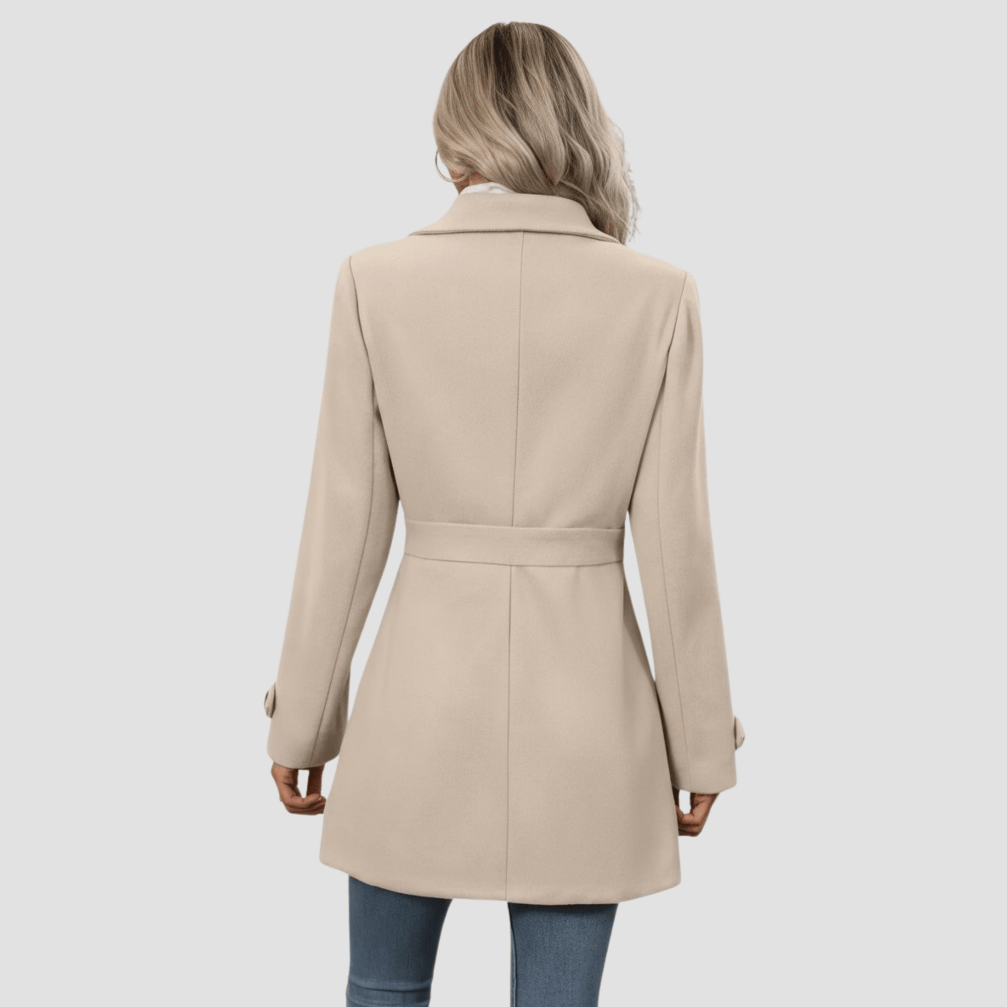 Manteau Élégant Mi - Long pour Femme - Emilia Lane