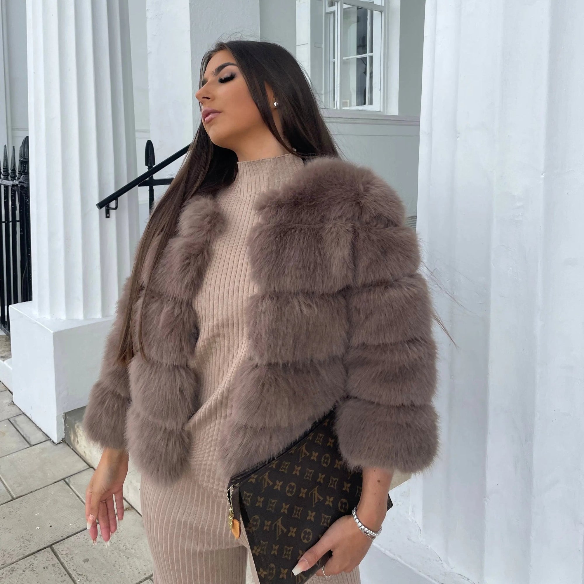 Manteau en Fausse Fourrure pour Femme - Emilia Lane